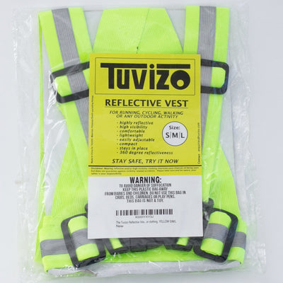 Tuvizo Reflective Vest for Running or Cycling.  Comfortable Reflective Gear to Increase Safety and Visibility
